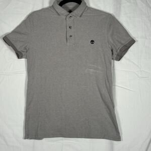 Men's Timberland Slim Fit Gray Polo Shirt Size Medium